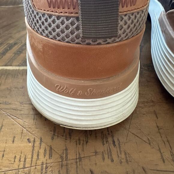 Wolf and Shepherd Men's Crossover Victory Trainer Italian Leather Mesh Shoes - Picture 9 of 15